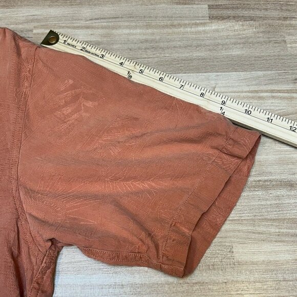 Tommy Bahama Shirt Mens Medium Silk Orange Short Sleeve Hawaiian Camp Mens M - Picture 11 of 13